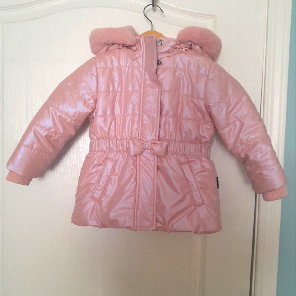 Joe Fresh Pink Hooded Puffer Jacket